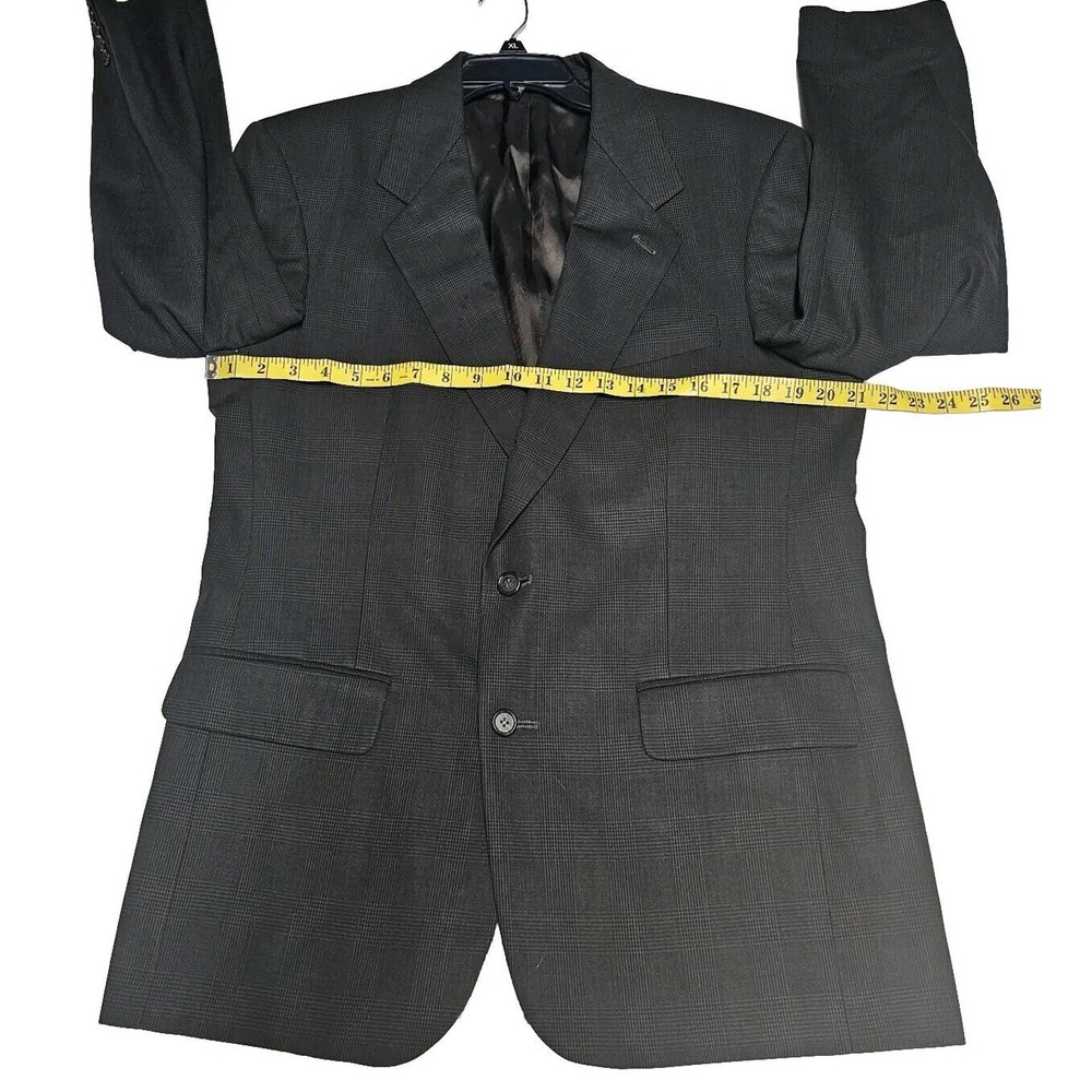 Burberrys Blazer Sport Coat Jacket Glen Check Wool Brown Black No Size Tag 42 - Picture 9 of 16